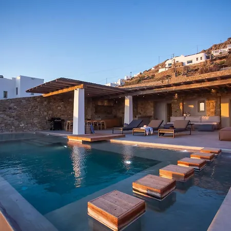 Aura Seaview Sunset Pool W Night Security Guard - Six Bedrooms Villa Fanari (Mykonos)