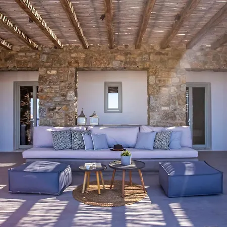 Aura Seaview Sunset Pool W Night Security Guard - Six Bedrooms Fanari (Mykonos)