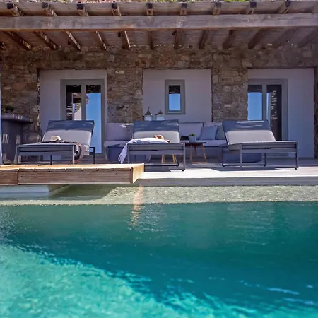 Aura Seaview Sunset Pool W Night Security Guard - Six Bedrooms * Fanari (Mykonos)