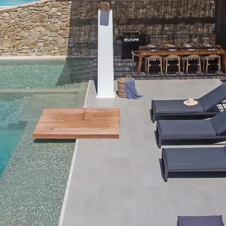Aura Seaview Sunset Pool W Night Security Guard - Six Bedrooms * Fanari (Mykonos)